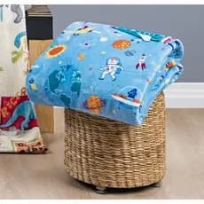 Manta Felpuda Coberta Kids Soft Solteiro Infantil Astronauta