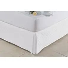 Saia Cama Box Queen Matelasse Ultrassonico forro e babado