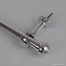 Suporte Para Varão Simples Com Ponteiras Cromado 28mm Grosso não acompanha varão 5pç