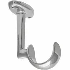 Suporte de varão para teto em ferro Cromado 28mm 1 peça com parafusos