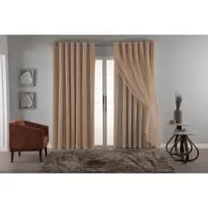 Cortina Blackout Tecido com Voil 400x280 Promoção