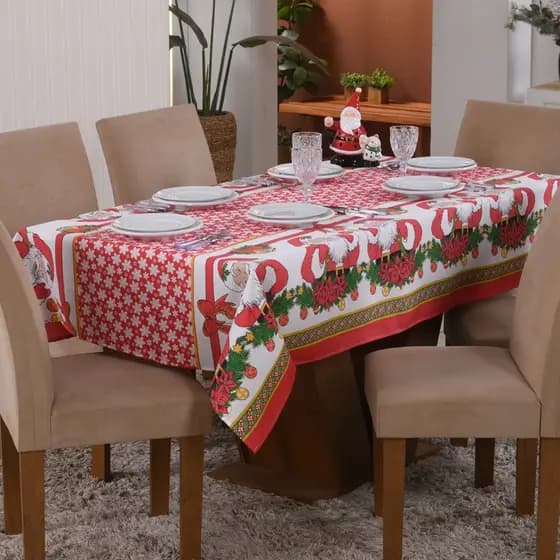 Toalha para Mesa 6 Lugares 2,00 x 1,40 Tecido Oxford Retangular