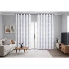 Cortina Para Sala Tecido Jacquard 4,00 Largura X 2,80 Altura