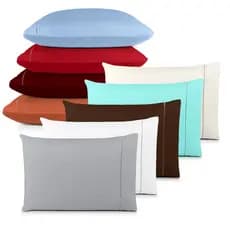 Kit  Fronhas Ponto Palito 400 fios 50x70cm 400 fios Micropercal Toque Macio e Suave