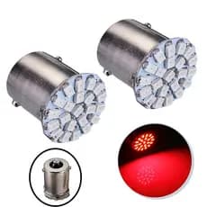 Par de Lampadas 1 Polo lanterna traseira Freio Vermelha 22 Leds 12v carro