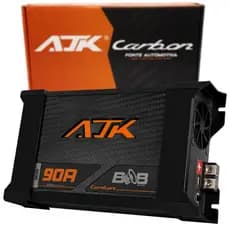 Fonte Bivolt Ajk 90A Carbon Carregador Automotivo Preto Lançamento