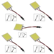Kit 5x Placa Super Led Cob Carro 12v 10w T10 Torpedo Atacado
