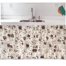 Cortina para Pia de Cozinha 1,40m x 0,80cm Cortina Pequena
