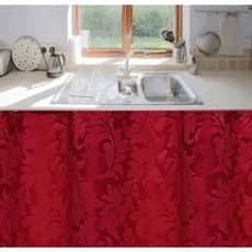 Cortina Para Pia Jacquard 1,30m x0,80cm Decoração de Cozinha
