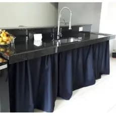 Cortina de Pia de Cozinha Lisa 2,80m x 0,80cm em Tecido