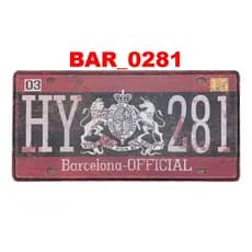 QUADRO PLACA DECORATIVA METAL CIDADES BARCELONA ESPANHA
