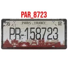 QUADRO PLACA DECORATIVA METAL PARIS FRANÇA UNIÃO EUROPA