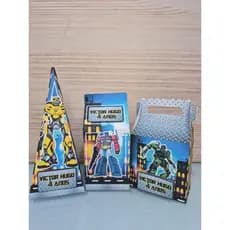 Kit de Caixas Personalizadas tema Transformes –  Pegue e Monte