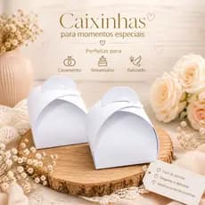 Embalagem Caixa Caixinhas Bem Casado Branca Ou Kraft