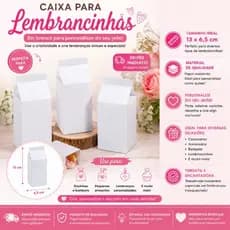 Kit Caixa Milk Branca/Lisa para Personalizar - Pegue e Monte - Fecho inteligente ENVIO RÁPIDO