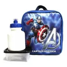 Lancheira Infantil Escolar Capitão América Avengers Meninos