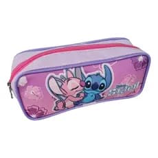 Estojo Escolar Lilo E Stitch Rosa 1 Repartição Infantil