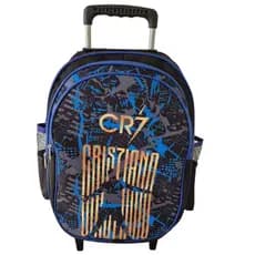Mochila Escolar Cristiano Ronaldo CR7 Futebol Meninos Rodinha Tam G