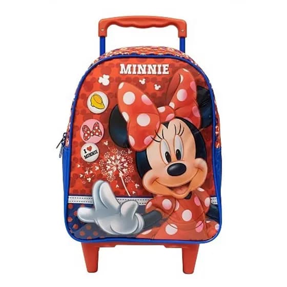 MOCHILA INFANTIL MINNIE VERMELHA RODINHAS TAM M XERYUS 10541