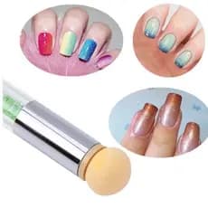 Caneta De Unhas Acrílica Dupla Ponta Esponja Gradiente Nail Art Manicure Pedicure