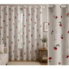 Cortina Estampada Floral 2,30 X 1,30 alt  Cortina pequena Cortina Flores Sala ou Quarto Decoração Sala