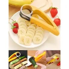 Fatiador de Banana Cortador Frutas Linguiça Salsicha Pepino Legumes Multifuncional