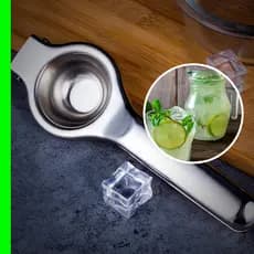 Espremedor de Limão em Aço Inox Resistente Suco Inox Fundido Reforçado Manual, Espremedor de laranja