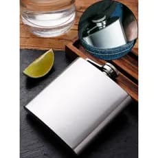 Cantil De Bolso Uísque Garrafa Bebida Wisk Portátil Viagem Aço Inox 240 Ml Quadril