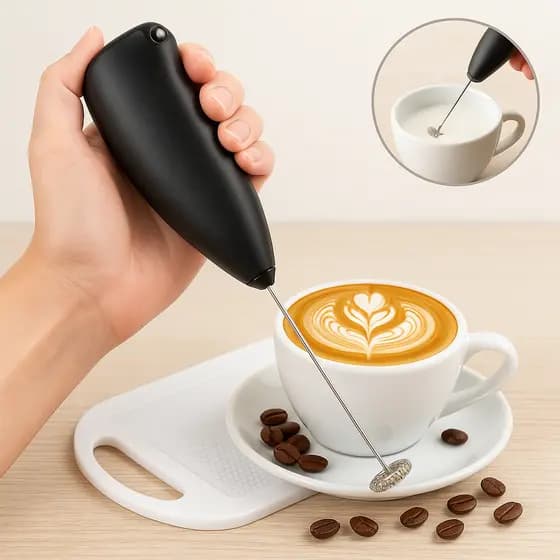 Mini Mixer Portátil Misturador de Bebidas Batedor Espumador de Leite a Pilha