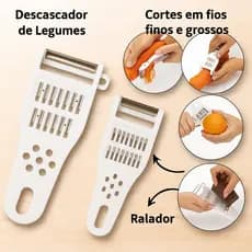 Ralador Descascador 5 Em 1 Fatiador Legumes Verduras Frutas Manual Multifuncional KEITA