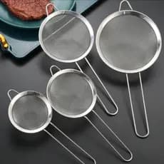 Kit 3 Peneira Coador De Peneiras Aço Inoxidável Para Cozinha Peneira De Cozinha