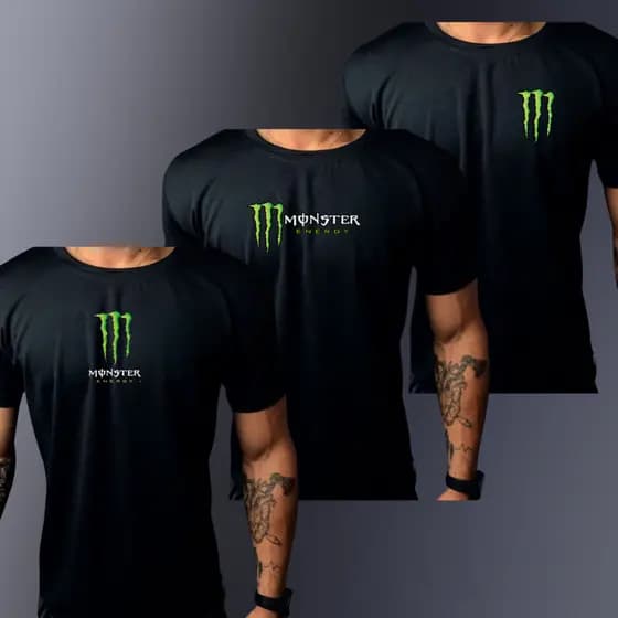 kit 3 Camisa Mnst MIX Estampa Dry Fit esportiva Treino academia
