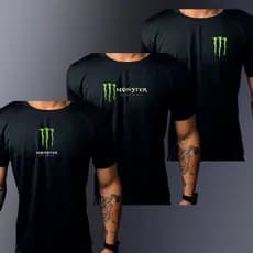kit 3 Camisa Mnst MIX Estampa Dry Fit esportiva Treino academia