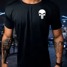 Camisa Dry Fit  Masculina - Modelo  JUSTICEIRO 01 Academia, Corrida, CrossFit, Ideal Para Treinos Intensos