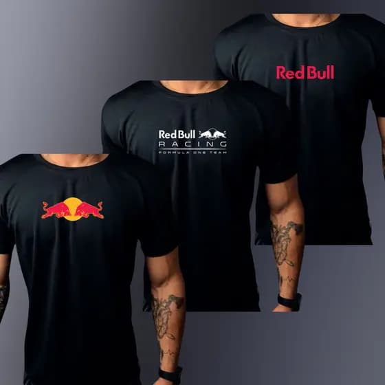 Kit Com 3  Camisa Dry FIT Masculino MIX "RED-BLL" Camiseta Premium Academia Treino Esportiva Corrida