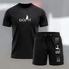 Kit Conjunto 1 Short 1 Camisa Dry fit - Bermuda Tactel Mauricinho Esportivo Academia Slim