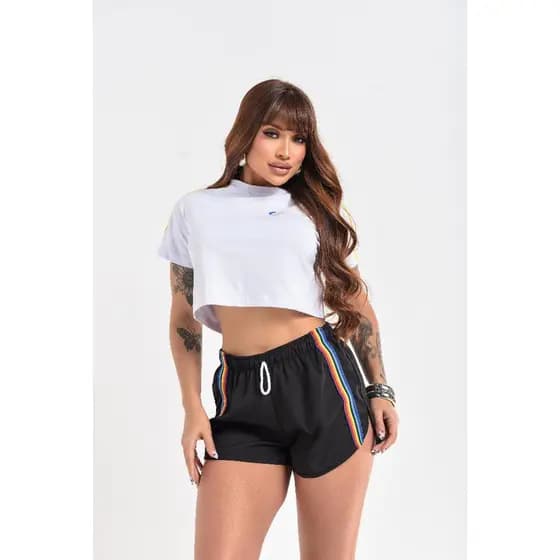 Short Feminino Academia Esporte Fitness Lgbt Tactel Praia Corrida