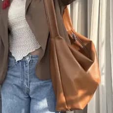 Bolsa Saco Feminina Espaçosa Elegante Elegante Macio Extra Grande