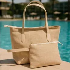 Bolsa Praia Feminina Primavera Verão Sacola Ideal Para o Dia Dia Com Necesserie Porta Acessórios