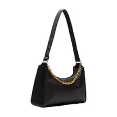 BOLSA FEMININA  LISAS PEQUENAS CORRENTES DE OMBRO E DE MÃO PEQUENAS MEIA LUA