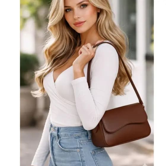 Bolsa Feminina D Ombro Elegante Alça Regulável Bolsa Premium Versátil Alta Qualidade para Dia a Dia