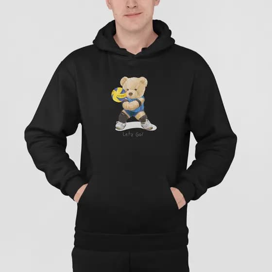 Moletom Blusa De Frio Urso Volei Jogador Streetwear Inverno