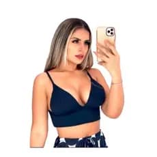 cropped com  bojo alcinha feminino com laço