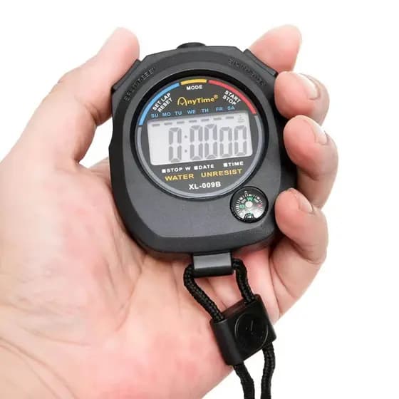 Cronômetro Digital Esportivo Treino Hora Data Alarme Indústria Escola Esporte À Prova D'Água