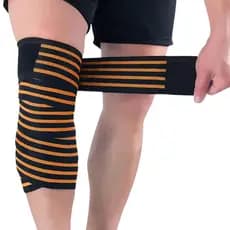 Faixa Elástica Compressão para Joelho Joelheira Treino Agachamento LPO Musculação Powerlift