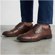 Sapato Social Oxford Masculino Confortavel Trabalho Casual Mocassim Derby Couro Presente Dia Pai