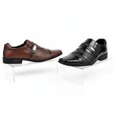 Kit 2 Pares Sapato Social Masculino Confortável Mocassim Sapatenis Festa Padrinho Igreja Casual Pai