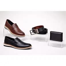 Kit 2 Sapato Casual Mocassim Oxford Masculino Cinto Carteira Sapatenis Confortavel Casamento Festa