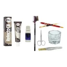 Cuidados Com A Barba Bigode Kit Tintura Castanho Natural 3.0 Kit para Cílios, Sobrancelhas e barba