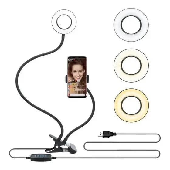 Ring Light 360º C/ Suporte Celular Iluminador Youtuber Make